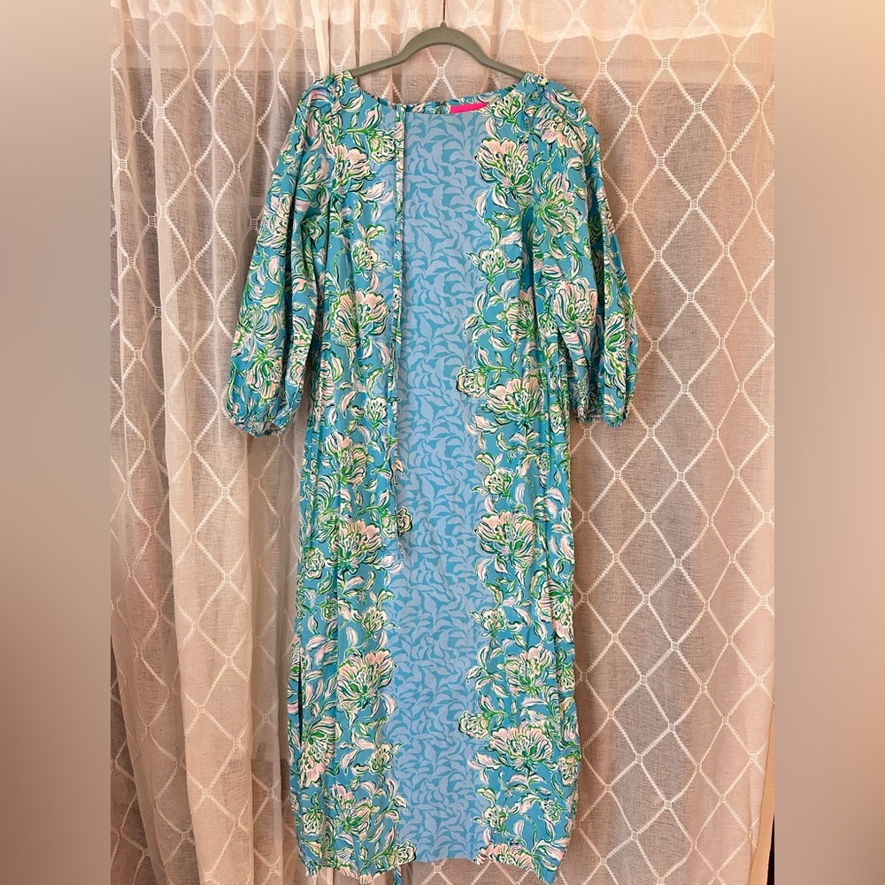 Lilly Pulitzer Tropical Blue Long Sleeve Dress